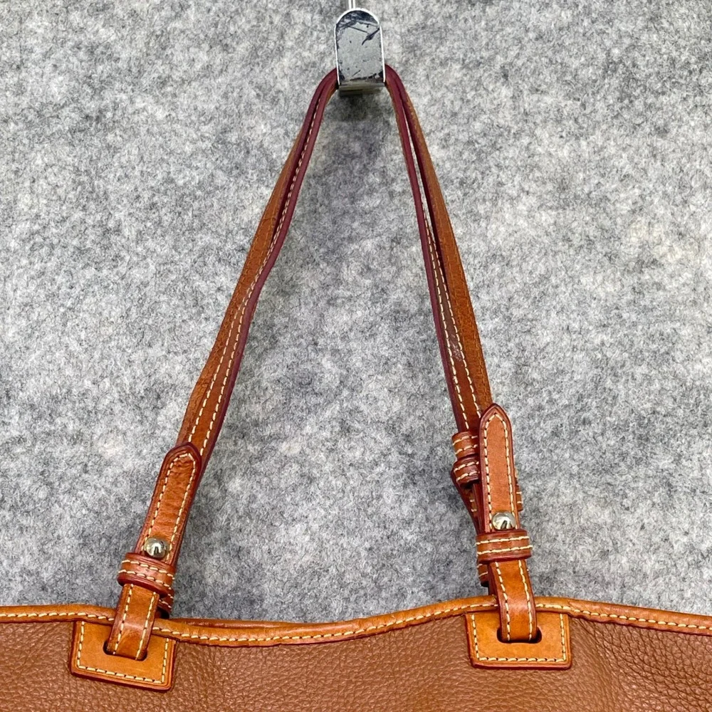 Dooney & Bourke Flynn Tote Bag Women Medium Brown Pebbled Leather Shoulder Purse